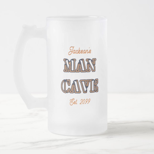 Die menschliche Höhle verbrannte Texteffekt Mattie Mattglas Bierglas (Links)
