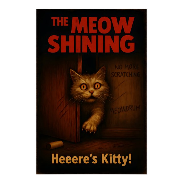 Die Meow Shining Cat Parodie Poster (Vorderseite)
