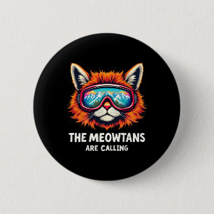 Die Meowtains nennen Cat Lover Mountain Skier Button