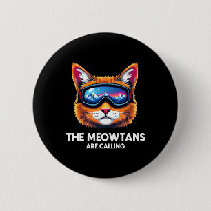 Die Meowtains nennen Cat Lover Mountain Skier Button