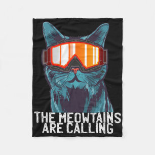 Die Meowtains rufen lustige Ski-Schneebrett-Brille Fleecedecke