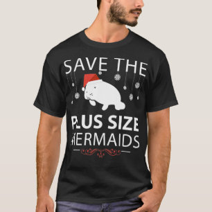 Die Mermaids Manatees Winter Editi mit Plus Größe  T-Shirt
