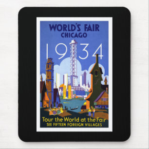 "Die Messe der Welt, Chicago 1934" Vintag Mousepad