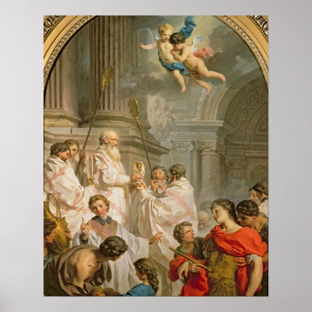 Die Messe St. Basil (Öl auf Leinwand) Poster (Vorne)