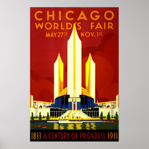 Die Messe-Vintage Reise Chicago-Welt Poster