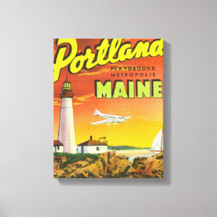 Die Metropolis am Strand Leinwanddruck