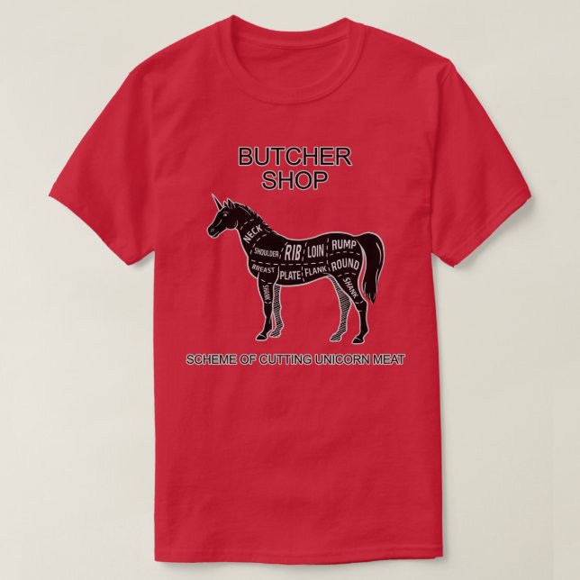 Die Metzger führen Einhorn T-Shirt (Design vorne)