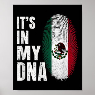 Die mexikanische Flagge Mexiko ist mein Dna Poster