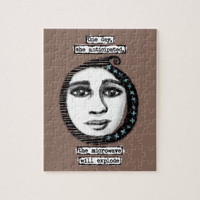 Die Mikrowelle explodiert das Puzzle (Vertikal)