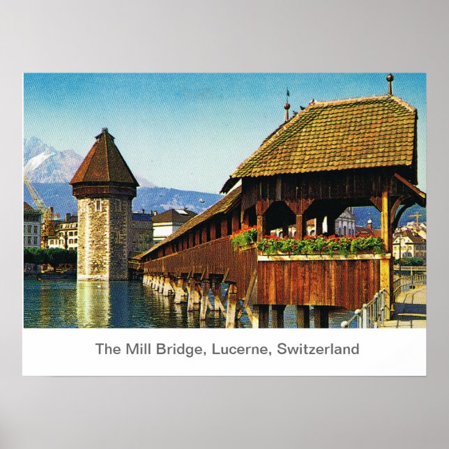 Die Milchbrücke, Luzern, Schweiz Poster (Vorne)