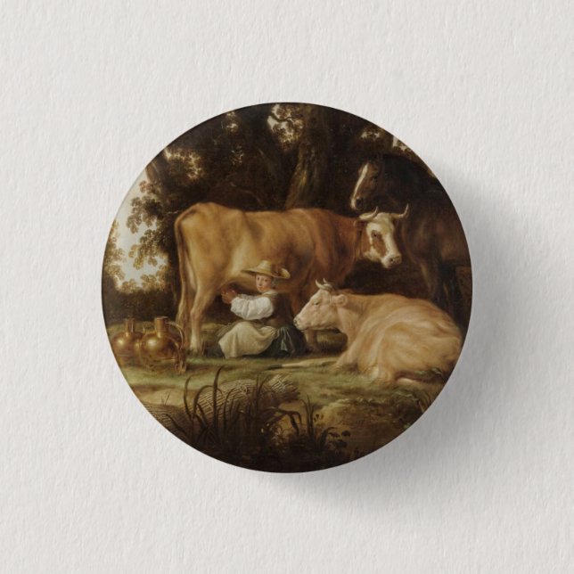 Die Milchmädchen Aelbert Cuyp Button (Vorderseite)