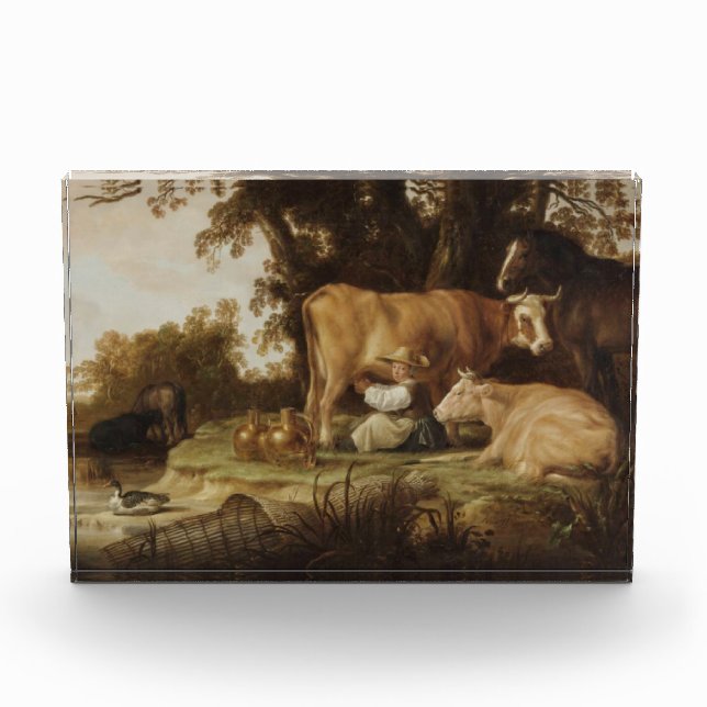Die Milchmädchen Aelbert Cuyp Fotoblock (Vorderseite)