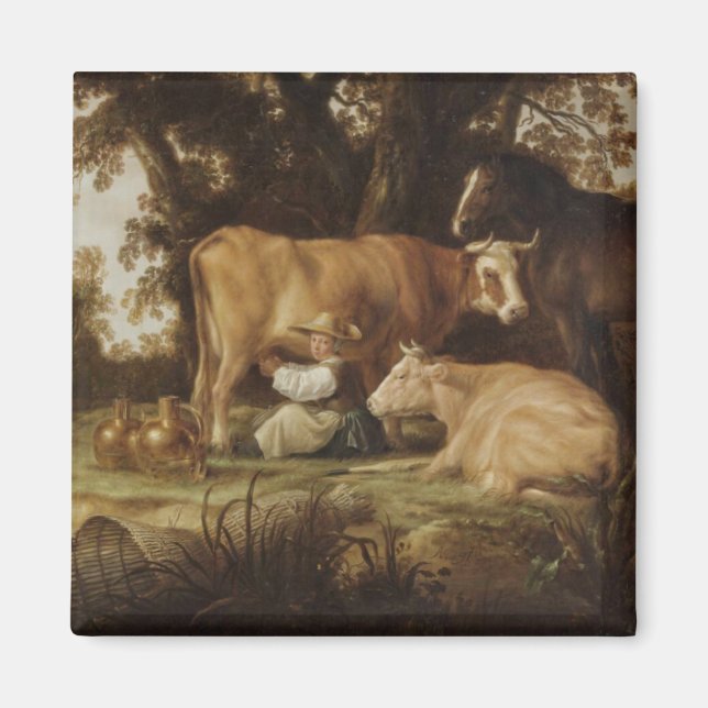 Die Milchmädchen Aelbert Cuyp Magnet (Vorne)