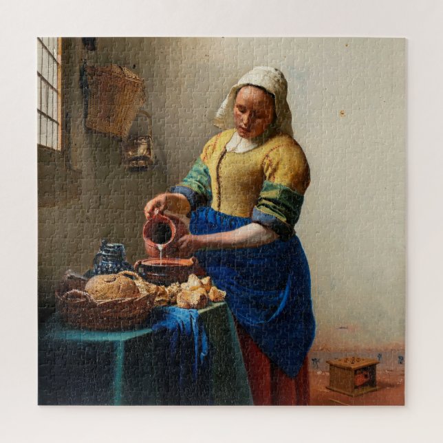 Die Milchmädchen | Johannes Vermeer | (Vertikal)