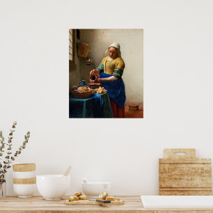 Die Milchmagd Johannes Vermeer Poster