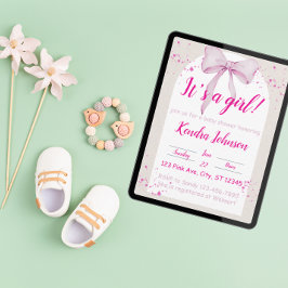 Die minimalistische Dusche ist ein Mädchenwasserbr Einladung