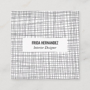 Die Minimalistische gezeichnete Hand stripes Quadratische Visitenkarte