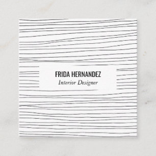 Die Minimalistische Hand, die gezeichnet wird, Quadratische Visitenkarte