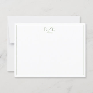 Die minimalistische Note von grün und weiß ist raf Postkarte