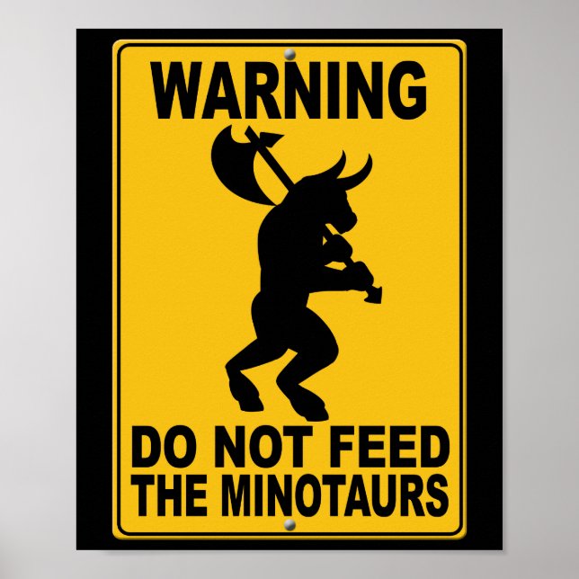 Die Minotauren nicht Gefüttert Poster (Vorne)