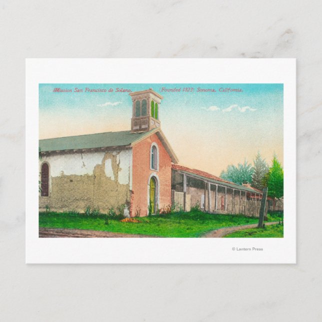 Die Mission San Francisco de Solano Postkarte (Vorderseite)