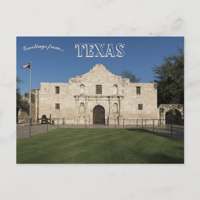 Die Mission von Alamo in San Antonio Texas Postkarte (Vorderseite)