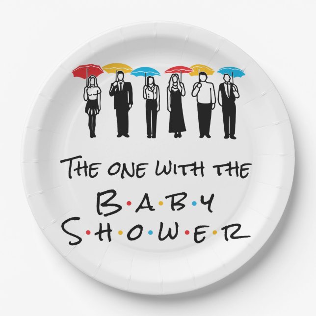 Die mit der Babydusche Pappteller (Vorderseite)