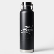 Die mit der Yass-Methode signierte Wasserflasche