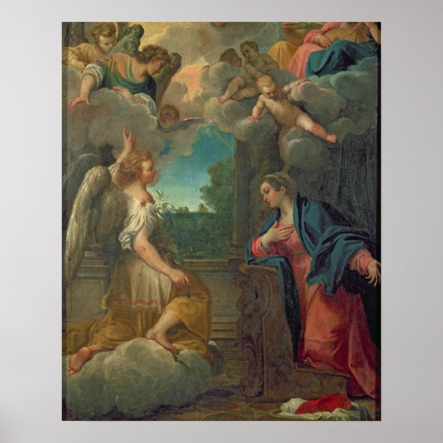 Die Mitteilung (Erdöl auf Leinwand) 2 Poster (Vorne)