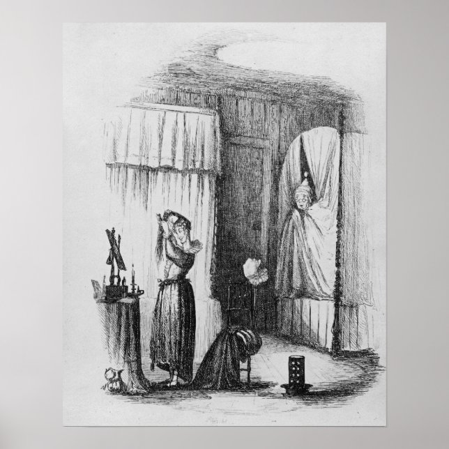 Die mittelalterliche Dame im Doppelzimmer Poster (Vorne)