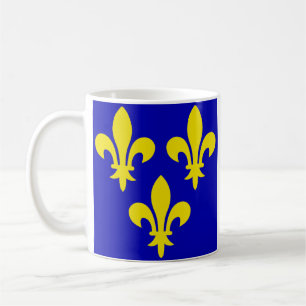 Die mittelalterliche Flagge Frankreichs Kaffeetasse