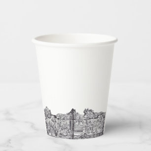 Die mittelalterliche Stadt Venedig in Italien Pappbecher
