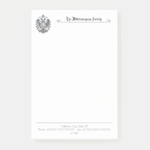 Die mitteleuropäische Gesellschaft vertikale Post- Post-it Klebezettel