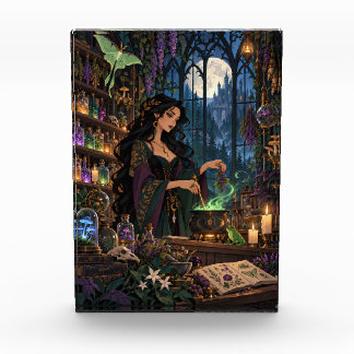 Die Mitternachts-Apotheker-Hexentrank-Fantasy Fotoblock