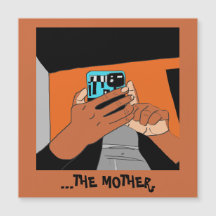 Die mobilen Hände der Mutter Cyan Orange Black