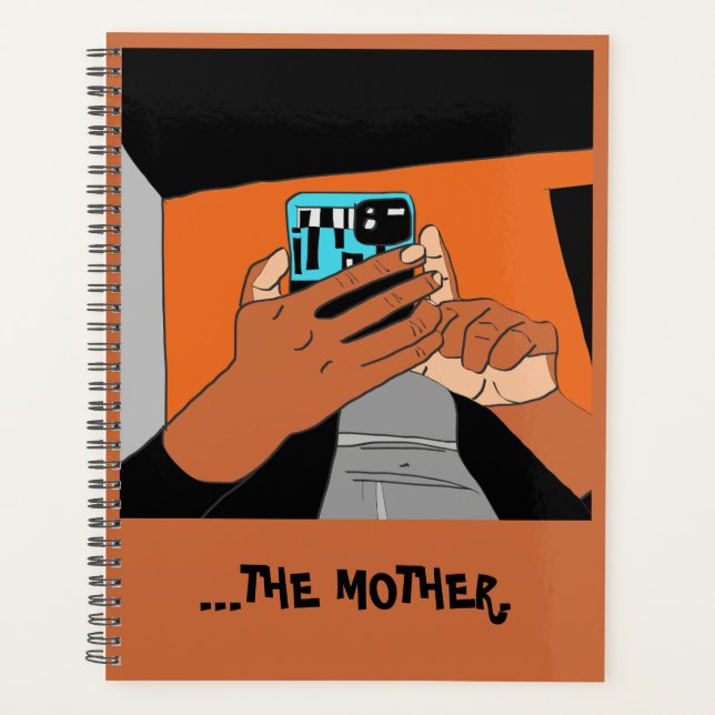 Die mobilen Hände der Mutter Cyan Orange Black Planer (Vorderseite)