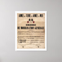 Die Mobilisierung in Frankreich am 1. August 1914