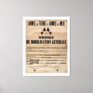 Die Mobilisierung in Frankreich am 1. August 1914 Leinwanddruck