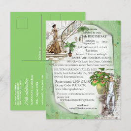 Die Mode-Designer Announcement Postcard Ankündigungspostkarte