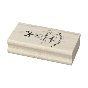 Die Mode-Namen-Briefmarke des Herstellers Gummistempel