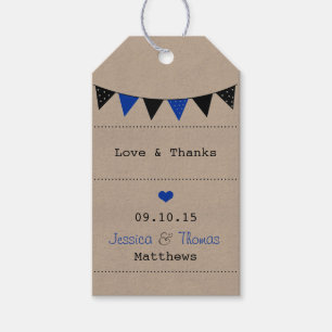 Die moderne Blue Bunting Collection Geschenkanhänger