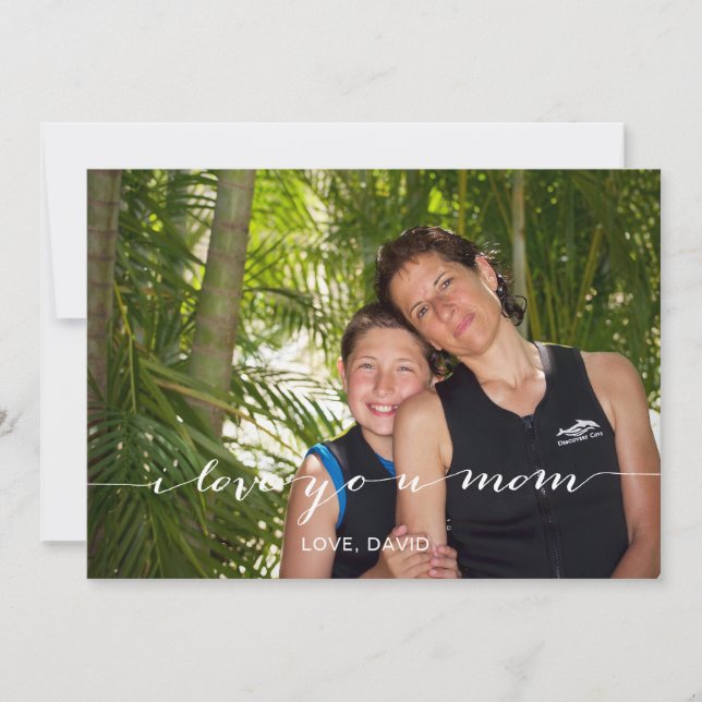 Die moderne Calligraphie Muttertagskarte Karte (Vorderseite)