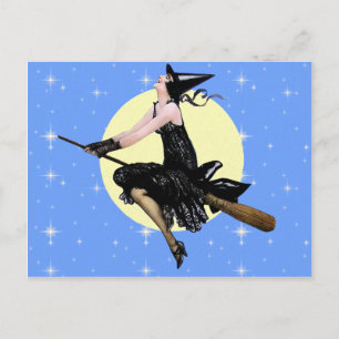 Die moderne Hexen-Postkarte Postkarte