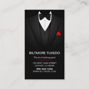 Die moderne Kleidung der Tuxedo-Anzugs-Männer Visitenkarte