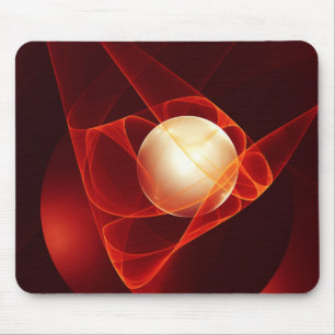 Die moderne Kunst des Abstrakten Roten Fraktals sc Mousepad