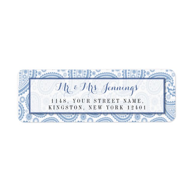 Die moderne Paisley Wedding Collection - Blue (Vorne)