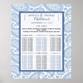 Die moderne Paisley Wedding Collection - Blue Poster