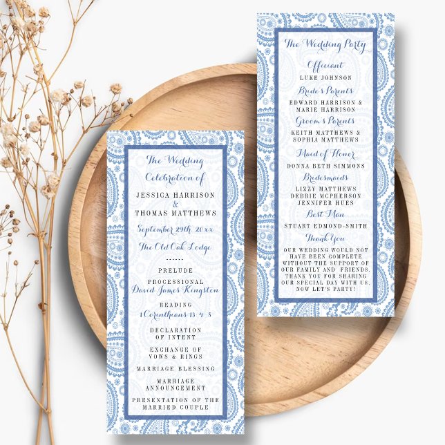 Die moderne Paisley Wedding Collection - Blue Programm (Von Creator hochgeladen)