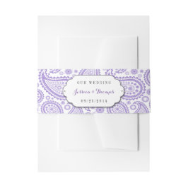 Die moderne Paisley Wedding Collection - Lila Einladungsbanderole