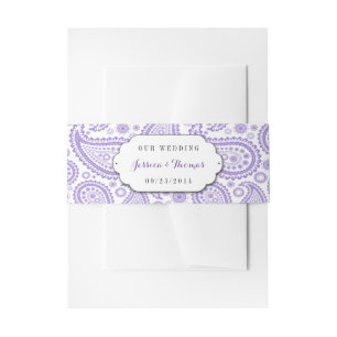 Die moderne Paisley Wedding Collection - Lila Einladungsbanderole